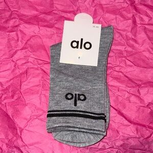 Alo Gray & Black Crew Socks One Pair - Buy 2 Get 1 FREE!